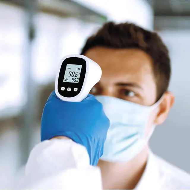 Alt view image 5 of 5 - Digital Thermometer for Adults and Kids, Forehead Thermometer, No Contact with Large LCD Display Infared Thermomter with Fever Alert and Memory Function