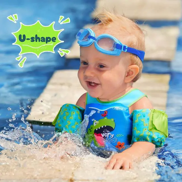 Alt view image 2 of 7 - Puddle Float Jumper 20-30 Pounds, Toddler Swim Vest for 1-2-3 Years Old, Pool Floats with Swimming Arm Floaties Swim Jacket with Water Wings for Kids Swimmies, Boys, Girls, Niños, Dinosaur