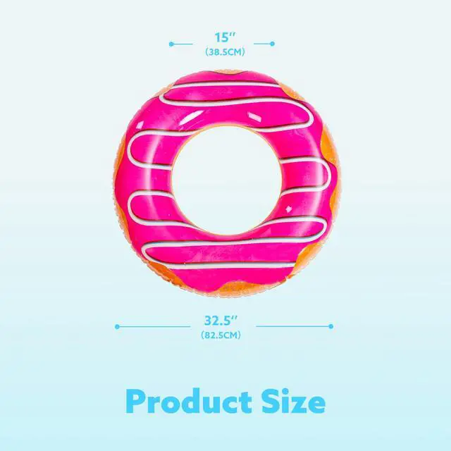 Alt view image 6 of 7 - Donut Pool Float 32 (3 Pack), Funny Pool Tube Toys for Swimming Pool Party and Donut Party Supplies