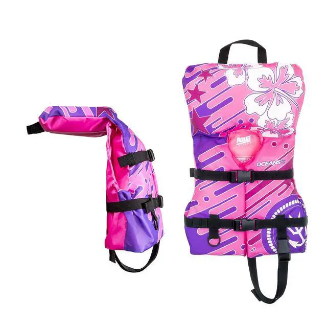 Alt view image 4 of 6 - Oceans 7 US Coast Guard Approved, Infant-Child-Youth Life Jacket Vest Sizes for 8-90 Lbs. Type III Vest, PFD, Personal Flotation Device