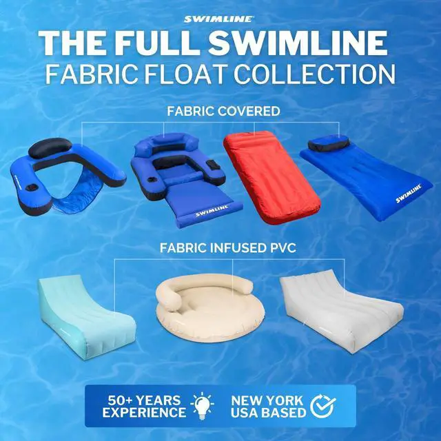 Alt view image 7 of 7 - ORIGINAL Fabric Covered U-Seat Inflatable Pool Lounger | With Comfortable Sling Seat, Back Rest, and Built In Cup Holder | For Pool, Beach, Lake, and More