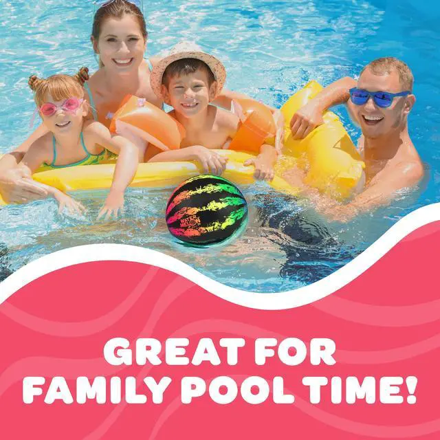Alt view image 7 of 7 - Durable Fillable Pool Toy for Underwater Games - Football, Basketball & Rugby - Perfect for Water Parties - Fun for Adults & Kids Alike - Ages 6+, 6.5" Multicolor