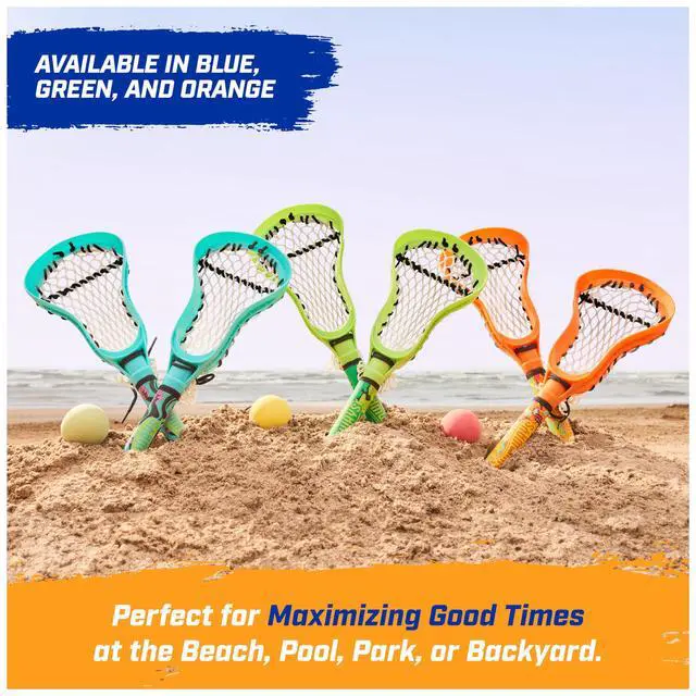 Alt view image 5 of 7 - Hydro Lacrosse, Waterproof Lacrosse Set, Outdoor Games for Adults and Kids, Sports Equipment, Pool Party Games and Toys, Blue