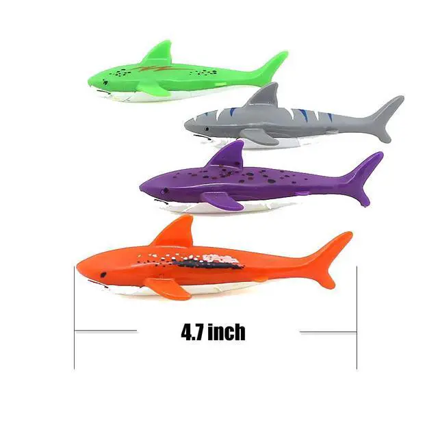 Alt view image 2 of 7 - Diving Pool Toy Underwater Swimming Throwing Diving Torpedo Shark,4 Pack