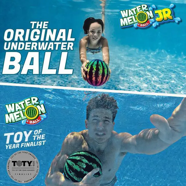 Alt view image 2 of 7 - Pool Toys for Adults and Family - 2 Pack of 6 1/2" & 9" Kids, Teens, Everyone Swimming Games, Water Football, Tag, Diving Beach Play Fun Accessories