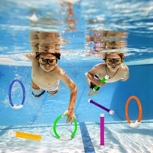 Alt view image 3 of 6 - Underwater Pool Toys for Kids Ages 4-8 8-12, Summer Training Swim Pool Diving Toys Set for Fun Water Games