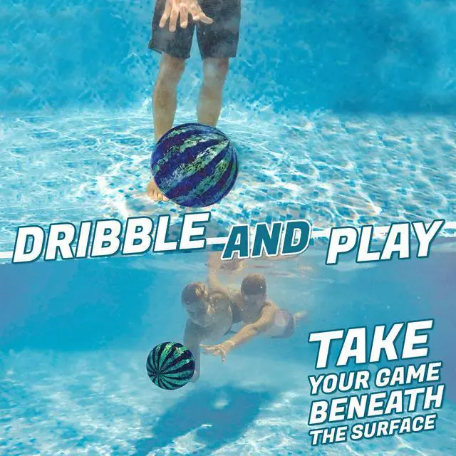 Alt view image 5 of 7 - Pool Toys for Adults and Family - 2 Pack of 6 1/2" & 9" Kids, Teens, Everyone Swimming Games, Water Football, Tag, Diving Beach Play Fun Accessories