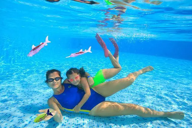 Alt view image 3 of 7 - Diving Pool Toy Underwater Swimming Throwing Diving Torpedo Shark,4 Pack