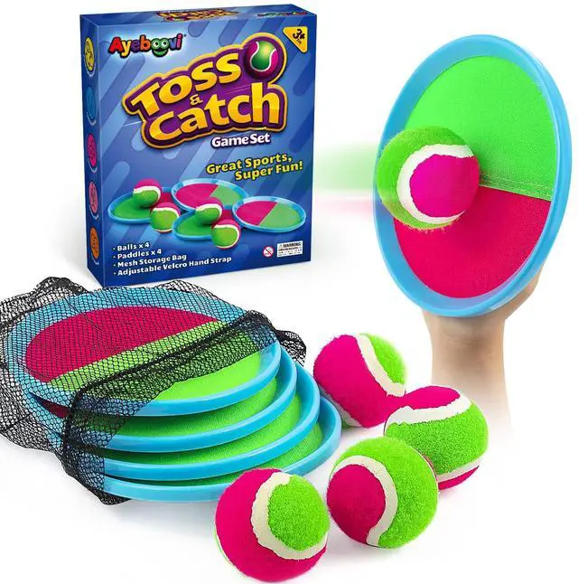 Main image of Toss and Catch Ball Game Outdoor Toys for Kids Yard Games Beach Toys Outside Games for 3 4 5 6 7 8 9 10 Year Old Boys Girls (Upgraded)