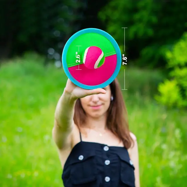 Alt view image 7 of 7 - Toss and Catch Ball Game Outdoor Toys for Kids Yard Games Beach Toys Outside Games for 3 4 5 6 7 8 9 10 Year Old Boys Girls (Upgraded)