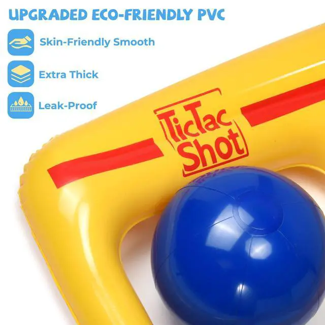 Alt view image 2 of 7 - Pool Toys Games Set- Tic-Tac-Toe Inflatable Pool Toy with 10 Balls - for Adults Teens Kids 2-10 Players