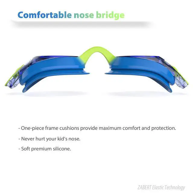 Alt view image 3 of 6 - Swimming Goggles for Kids Toddler Youth Girls Boys Junior Jr Childrens Child Little Age 3 4 5 6 7 8 9 10 Years Anti Fog Blue Yellow Green Pink Clear, 3 Pack