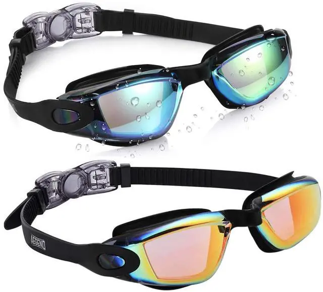 Main image of Kids Swim Goggles, Pack of 2 Swimming Goggles for Children Boys & Girls Age 3-14