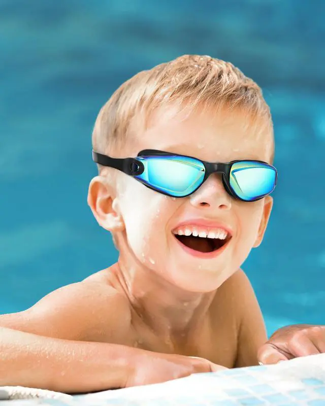 Alt view image 7 of 7 - Kids Swim Goggles, Pack of 2 Swimming Goggles for Children Boys & Girls Age 3-14