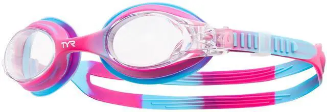 Main image of Swimple Tie-Dye Kids' Swim Goggles - Non-Mirrored Swimming Goggles for Competitive Training and Recreation - Anti-Fog, UVA/UVB Protection, Watertight Seal - Pink/Blue