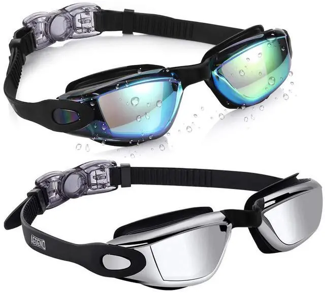 Main image of Kids Swim Goggles, Pack of 2 Swimming Goggles for Children Boys & Girls Age 3-14