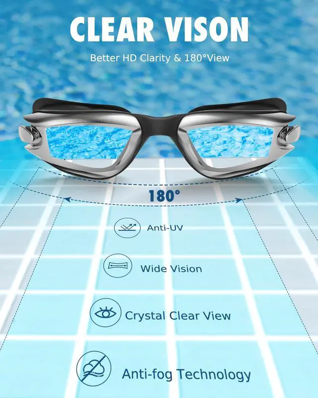 Alt view image 5 of 7 - Kids Swim Goggles, Pack of 2 Swimming Goggles for Children Boys & Girls Age 3-14