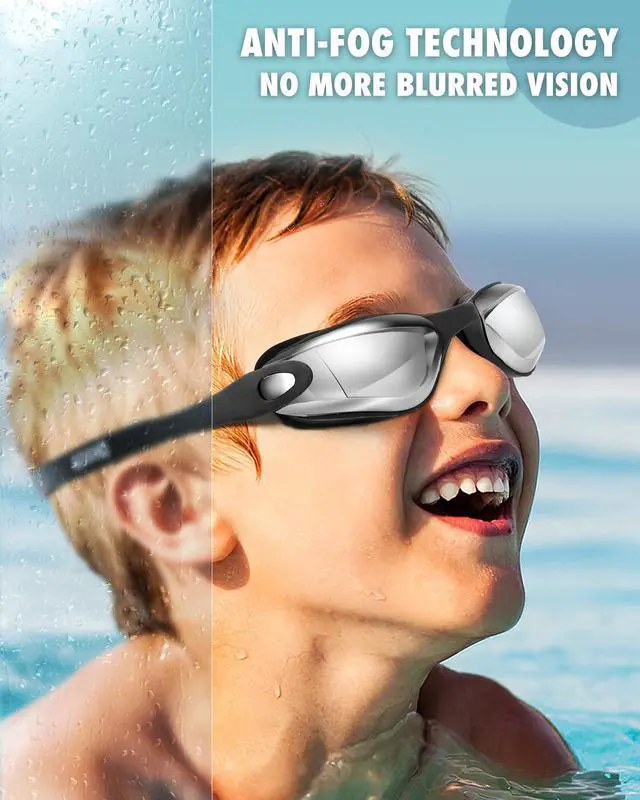 Alt view image 3 of 7 - Kids Swim Goggles, Pack of 2 Swimming Goggles for Children Boys & Girls Age 3-14