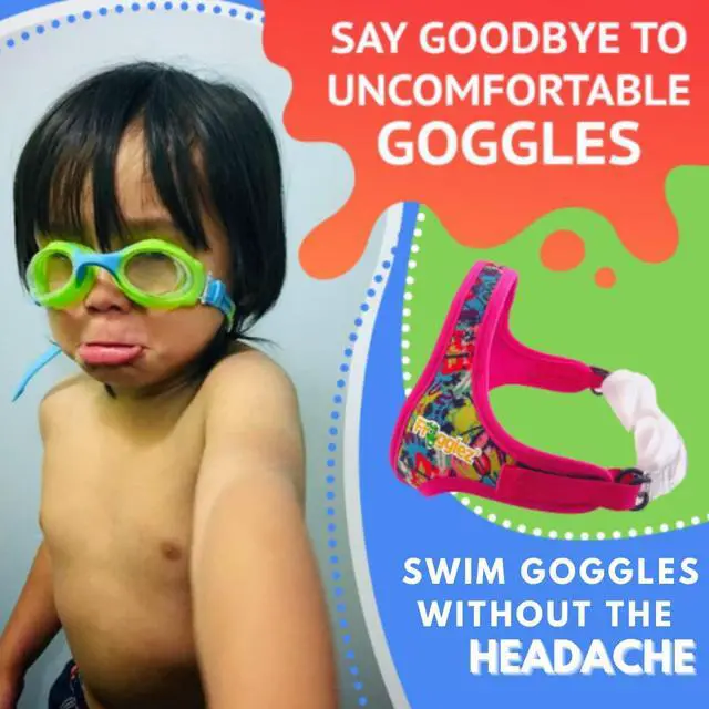 Alt view image 2 of 6 - Anti-Fog Swimming Goggles for Kids under 10 (Ages 3-10) Recommended by Swim Instructors; Premium Pain-Free Strap - Mermaid