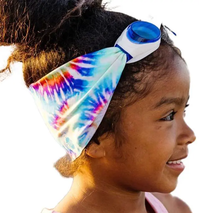 Main image of Place KIDS SWIM GOGGLES with Fabric Strap - TIE DYE | Tangle-Free, Swimming Goggles for Kids, Comfy Fabric Strap Goggles - Tie Dye Goggles for Swimming