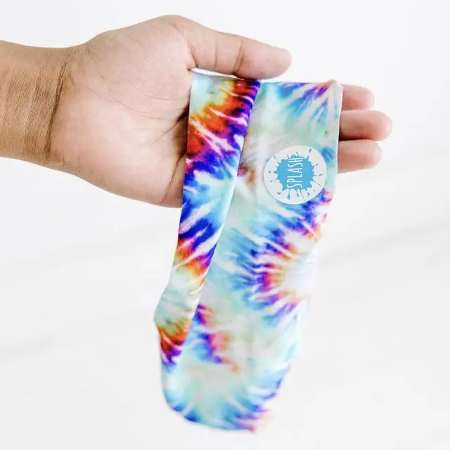 Alt view image 5 of 7 - Place KIDS SWIM GOGGLES with Fabric Strap - TIE DYE | Tangle-Free, Swimming Goggles for Kids, Comfy Fabric Strap Goggles - Tie Dye Goggles for Swimming