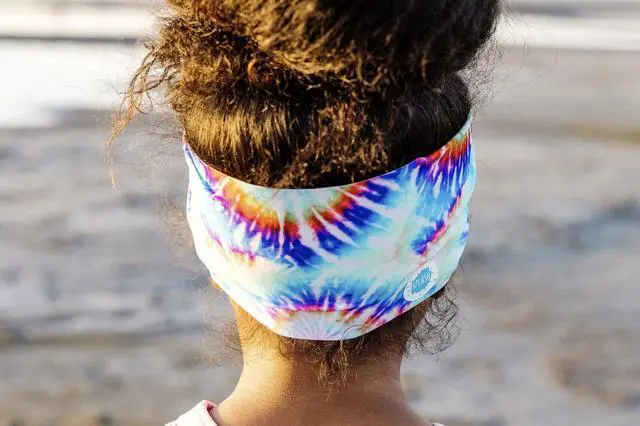 Alt view image 6 of 7 - Place KIDS SWIM GOGGLES with Fabric Strap - TIE DYE | Tangle-Free, Swimming Goggles for Kids, Comfy Fabric Strap Goggles - Tie Dye Goggles for Swimming
