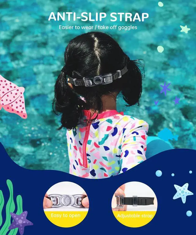 Alt view image 2 of 7 - Kids Goggles for 4-16, Kids Swimming Goggles Anti Fog No Leaking, 3 Pack Swim Goggles for Boys Girls Youth