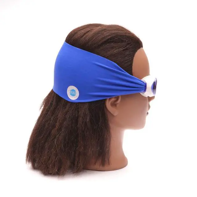 Alt view image 2 of 7 - KIDS SWIM GOGGLES with Fabric Strap - ROYAL | Tangle-Free, Swimming Goggles for Kids, Comfy Fabric Strap Goggles - Won't Pull Your Hair - Purple Goggles for Swimming