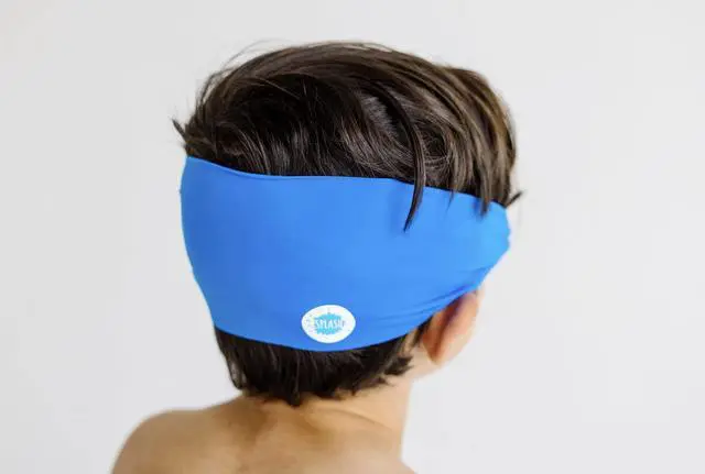 Alt view image 5 of 7 - KIDS SWIM GOGGLES with Fabric Strap - ROYAL | Tangle-Free, Swimming Goggles for Kids, Comfy Fabric Strap Goggles - Won't Pull Your Hair - Purple Goggles for Swimming