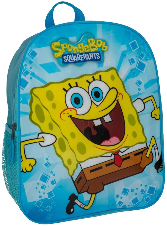 Main image of Spongebop Square Pants Kids Backpack, 15" School Bag for Girls & Boys, Blue