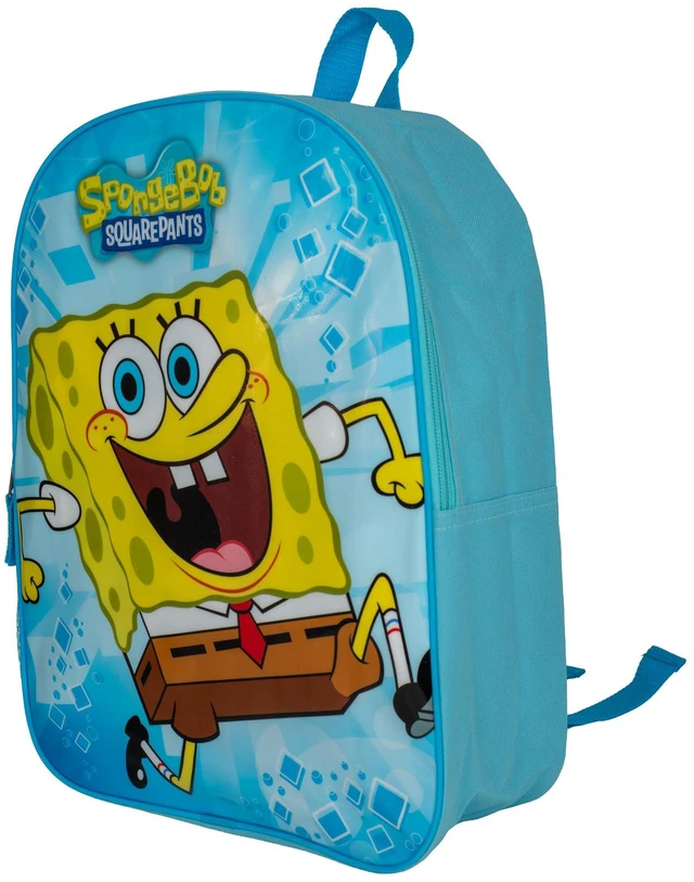 Alt view image 3 of 5 - Spongebop Square Pants Kids Backpack, 15" School Bag for Girls & Boys, Blue