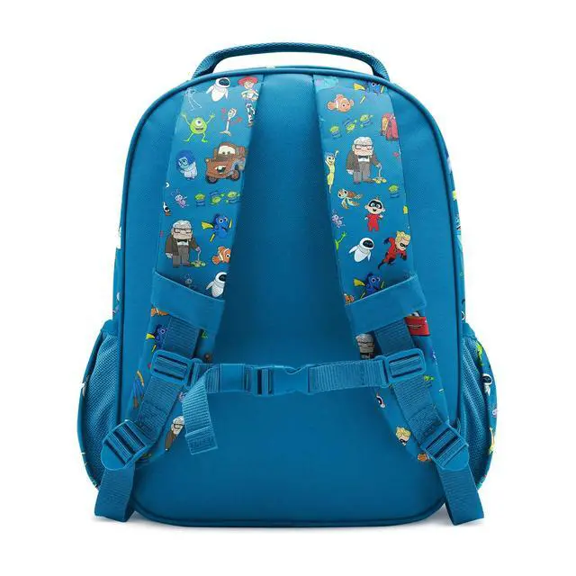 Alt view image 2 of 7 - Medium Disney Pixar Toddler Backpack for School Girls and Boys | Kindergarten Elementary Kids Backpack | Fletcher Collection | Kids - 15" tall | Pixar Mashup on Blue