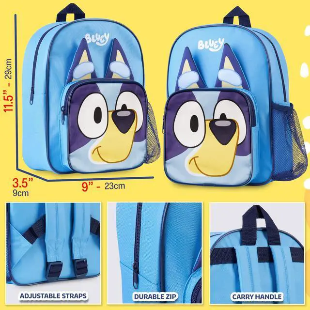 Alt view image 6 of 6 - Mini Backpack for Kids Toddlers, Small Bag 11.5x9 in with Adjustable Straps for Travel Picnic Vacation Gifts for Kids (Blue)