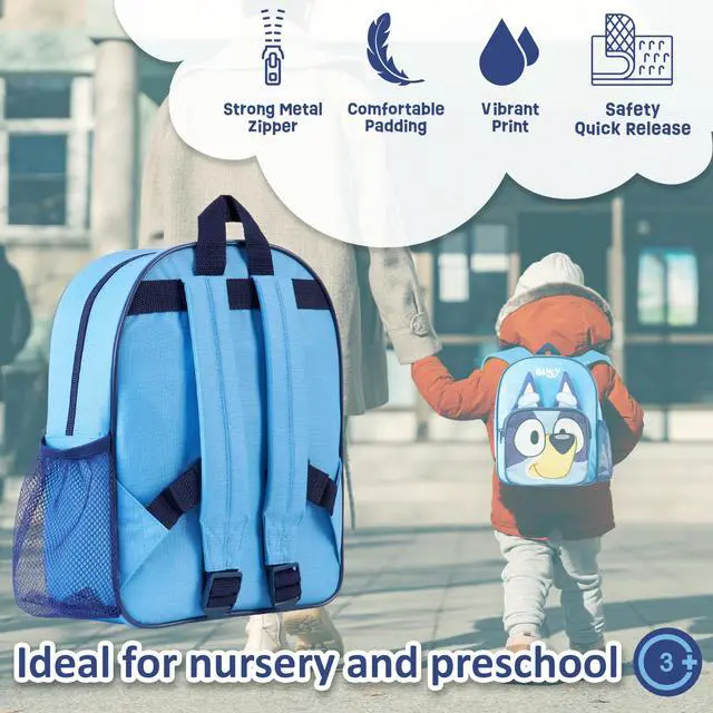 Alt view image 5 of 6 - Mini Backpack for Kids Toddlers, Small Bag 11.5x9 in with Adjustable Straps for Travel Picnic Vacation Gifts for Kids (Blue)