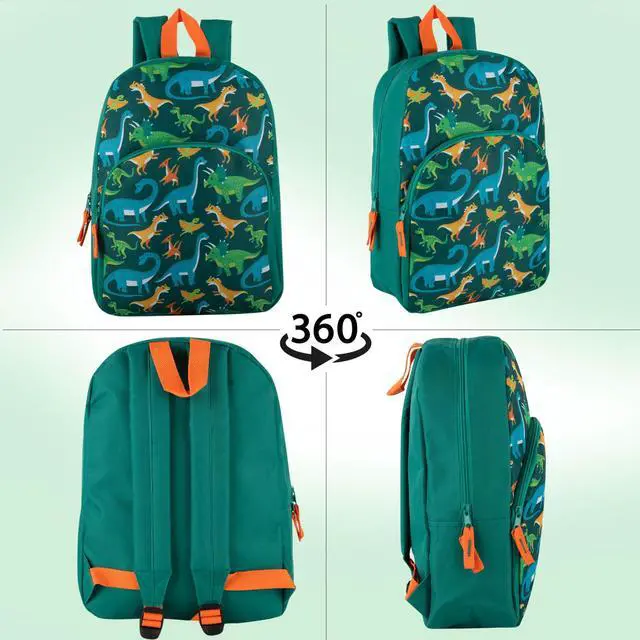 Alt view image 4 of 7 - 15 Inch Kids Backpacks for Boys & Girls | Preschool, Kindergarten, Elementary School Backpacks with Adjustable, Padded Straps (Prehistoric Pals)