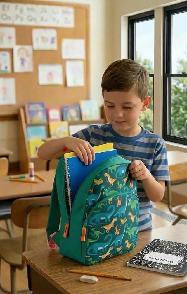 Alt view image 7 of 7 - 15 Inch Kids Backpacks for Boys & Girls | Preschool, Kindergarten, Elementary School Backpacks with Adjustable, Padded Straps (Prehistoric Pals)