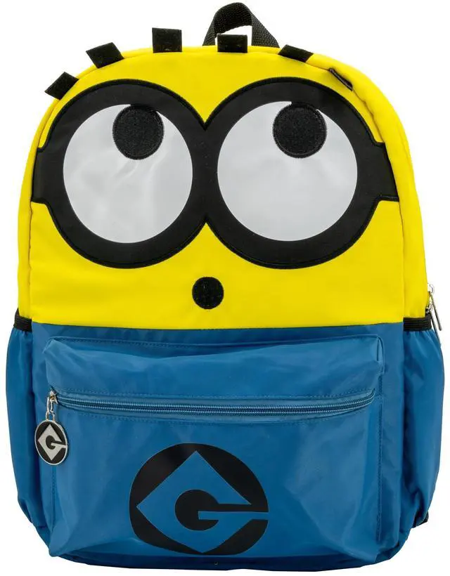 Main image of Despicable Me Minions Backpack for Boys & Girls, Kids 16 Inch Schoolbag with 3D Features, Yellow