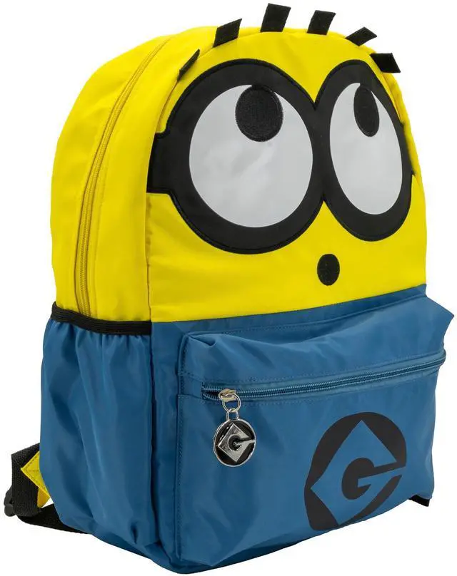 Alt view image 2 of 5 - Despicable Me Minions Backpack for Boys & Girls, Kids 16 Inch Schoolbag with 3D Features, Yellow