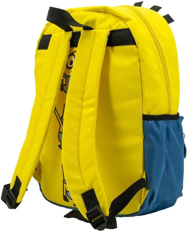 Alt view image 3 of 5 - Despicable Me Minions Backpack for Boys & Girls, Kids 16 Inch Schoolbag with 3D Features, Yellow