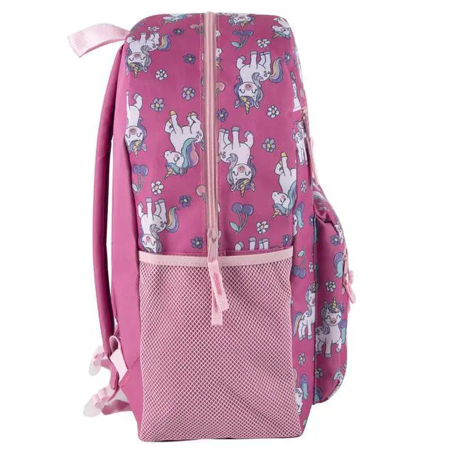 Alt view image 3 of 7 - 17 Kids Character School Backpacks Plush for Girls with Side Pockets, Padded Straps (Plush Cherry Unicorns)