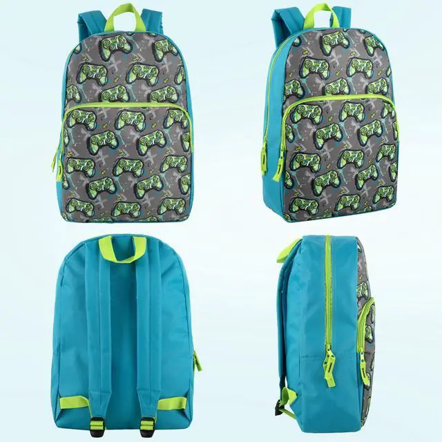 Alt view image 5 of 6 - 17 Inch Kids Backpacks for Boys & Girls | Preschool, Kindergarten, Elementary School Backpacks with Adjustable, Padded Straps (Game Controllers)