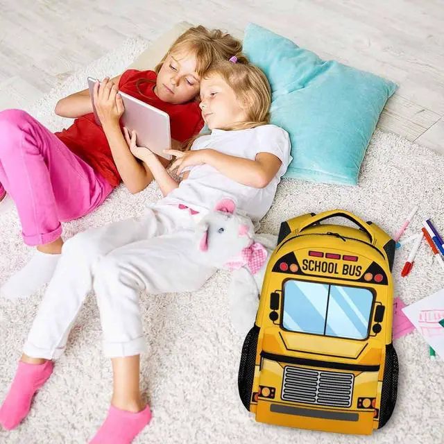 Alt view image 7 of 7 - School Backpack for Kids, Back to School Gifts for Boys Students, 17 inches Bus Backpacks for Preschool Primary Elementary, Large Capacity Bus Bookbag for Camping Hiking