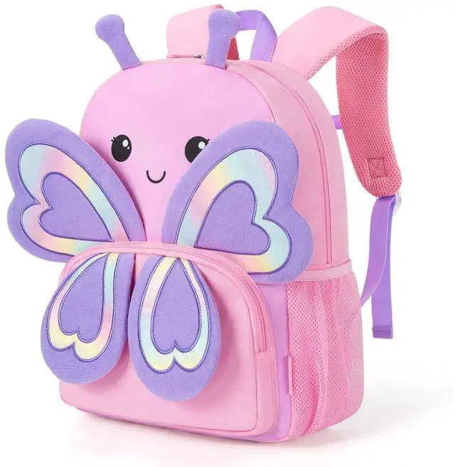 Main image of Kids Backpack Preschool Kindergarten Backpack for Girls 4-6 Butterfly Girl Bookbag 15 for Elementary School