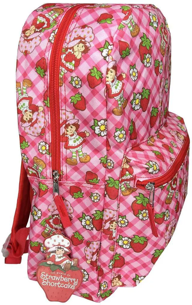 Alt view image 2 of 4 - Strawberry Shortcake Pink Backpack, 16 inch, Floral Design