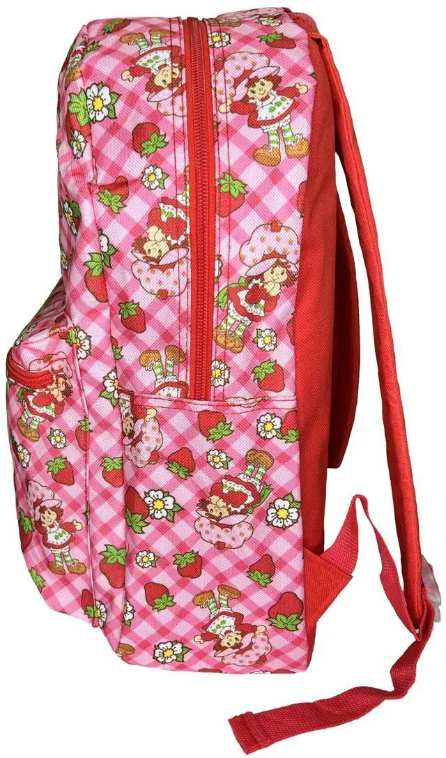 Alt view image 3 of 4 - Strawberry Shortcake Pink Backpack, 16 inch, Floral Design