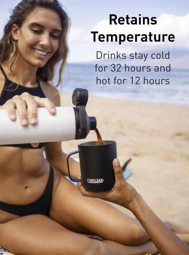 Alt view image 2 of 7 - Chute Mag Vacuum Insulated Stainless Steel Water Bottle, Magnetic Leak Resistant Cap for Everyday Hydration, 32oz, Black