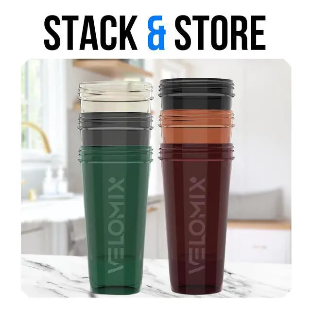 Alt view image 6 of 7 - 6 Pack 28 oz Protein Shaker Bottle for Mixes - 6 Wire Whisk Balls | Leak Proof Cups for Supplements | BPA-Free Gym & Fitness (Earth Tones Collection)