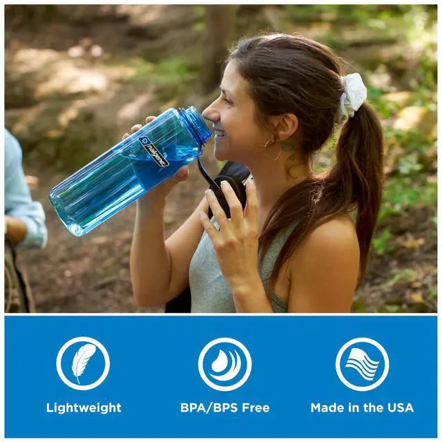 Alt view image 5 of 7 - 48 oz Wide Mouth Silo Water Bottle | BPA-Free, Durable & Leak Proof, Large & Lightweight for Hiking, Gym & Sports, Blue