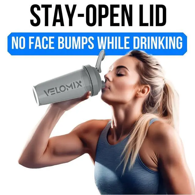 Alt view image 7 of 7 - 4 Pack- 28 oz Protein Shaker Bottles for Protein Mixes - 4x Wire Whisk | Leak Proof Shaker Cups for Protein Shakes | Stackable Protein Shaker Bottle Pack (A1) Silver Aurora