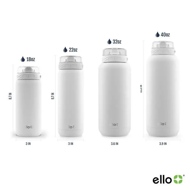 Alt view image 4 of 7 - Cooper 18oz Kids Stainless Steel Water Bottle with Straw and Carry Handle, Double Walled and Vacuum Insulated Metal, Leak Proof Locking Lid with Soft Silicone Spout, Reusable, BPA Free, White